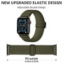 DaQin 3 Pack Stretchy Solo Loop Compatible with Apple Watch Band 44mm 42mm 40mm 38mm 45mm 41mm 49mm, Braided Sport Elastic Ny
