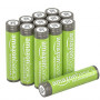 Amazon Basics 12-Pack AAA Performance 800 mAh Rechargeable Batteries, Pre-Charged, Recharge up to 1000x