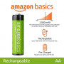 Amazon Basics 8-Pack AA Rechargeable Batteries, Recharge up to 1000x, Standard Capacity 2000 mAh, Pre-Charged