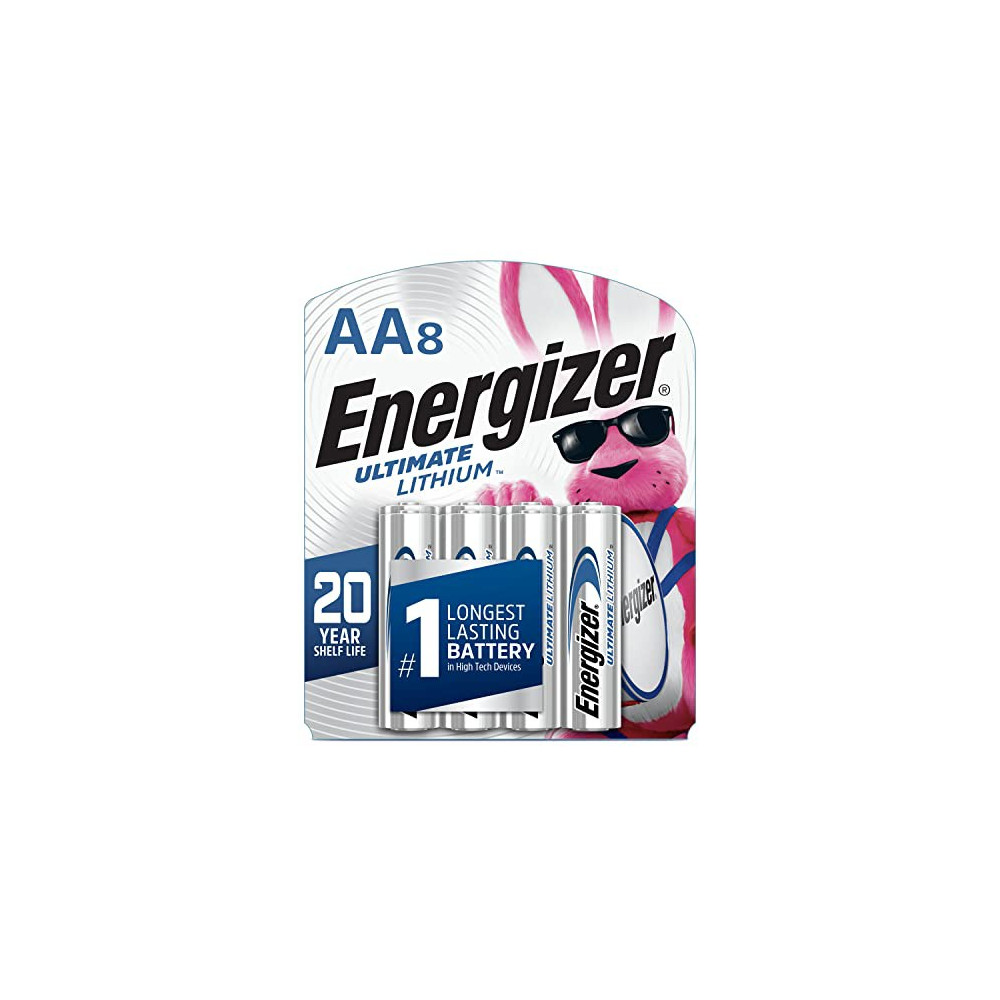 Energizer AA Batteries, Ultimate Lithium Double A Battery, 8 Count