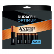 Duracell Optimum AAA Batteries with Power Boost Ingredients, 12 Count Pack Double A Battery with Long-lasting Power, All-Purp