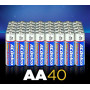 ACDelco 40-Count AA Batteries, Maximum Power Super Alkaline Battery, 10-Year Shelf Life, Recloseable Packaging, Blue