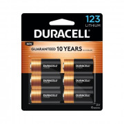 Duracell CR123A 3V Lithium Battery, 6 Count Pack, 123 3 Volt High Power Lithium Battery, Long-Lasting for Home Safety and Sec
