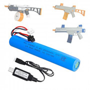 BTEDZSW Gel Gun Battery Pack Accessories for SRB1200 400 400-SUB Gel Blaster,Include 7.4V 2000mAh Battery with USB Charging C