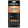 Duracell Ion Speed 1000 Battery Charger for AA and AAA batteries, Includes 4 Pre-Charged AA Rechargeable Batteries, for House
