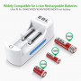 EBL Universal Battery Charger Speedy Smart Lithium Charger for 3.7V Rechargeable Batteries Li-ion IMR 10440 14500 16340 18650