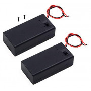 LAMPVPATH  Pack of 2  9v Battery Holder, 9 Volt Battery Holder with Switch, 9v Battery Case with Switch