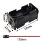SDTC Tech 2-Set 4X 1.5V AA Battery Holder and I Type Battery Snap Connector Kit 6 Volt Thicken Plastic Battery Case Box
