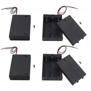LAMPVPATH  Pack of 4  3 AA Battery Holder with Switch, 4.5V Battery Holder with Switch, 3X 1.5V AA Battery Holder with Leads 