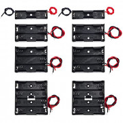 8 Pack AA Battery Holder Bundle with Wire 1 AA Battery Holder 1.5V, 2 Pcs, 2 AA Battery Holder 3V, 2 Pcs, 3 AA Battery Holder