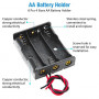 8 Pack AA Battery Holder Bundle with Wire 1 AA Battery Holder 1.5V, 2 Pcs, 2 AA Battery Holder 3V, 2 Pcs, 3 AA Battery Holder