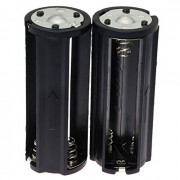 E-outstanding AAA Battery Holder 2PCS Black Cylindrical 3x1.5V AAA Plastic Battery Storage Adapter Case Box for Flashlight La