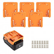 Crivnhar 5 Pack Battery Holder for RIDGID 18V Battery Mounts Dock Holder Fit for L1815R B1820R L1830R B1830R B1820 R840084 AC