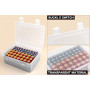 Battery Organizer Storage Box, Garage Case Holder for 24* AA, 30* AAA Batteries  Bag Not Include Batteries Pack 