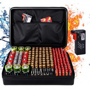 Fireproof Battery Organizer Storage Box Fireproof Waterproof Explosionproof Safe Carrying Case Bag Hard Holder, Holds 200+ Ba