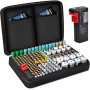 Keenstone Battery Organizer Storage Box, Fireproof Waterproof Explosionproof Battery Carrying Case, Holds 199 Batteries AA AA