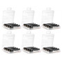 Whizzotech AA/AAA Cell Battery Storage Case/Holder with Charge Reminder Markings Clear Color  6 Pack 
