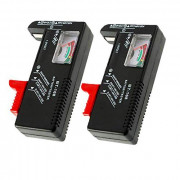 2 Pack Battery Tester, Universal Battery Checker for AA / AAA / C / D / 9V / 1.5V Button Cell Batteries