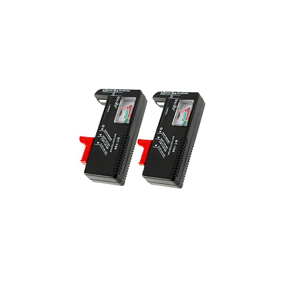 2 Pack Battery Tester, Universal Battery Checker for AA / AAA / C / D / 9V / 1.5V Button Cell Batteries