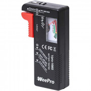 WeePro Battery Tester, Universal Battery Checker Small Battery Tester for AAA AA C D 9V 1.5V Button Cell - Battery Tester for