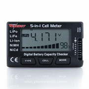 Tenergy 5-in-1 Battery Meter, Intelligent Cell Meter Digital Battery Checker Battery Balancer for LiPo / LiFePO4 / Li-ion / N
