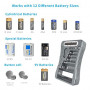 Dlyfull Universal Battery Tester with LCD Display, Multi Purpose Small Battery Checker for AA AAA C D 9V CR2032 CR123A CR2 CR