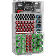 The Battery Organizer and Tester with Cover, Battery Storage Organizer and Case, Holds 93 Batteries of Various Sizes, Include