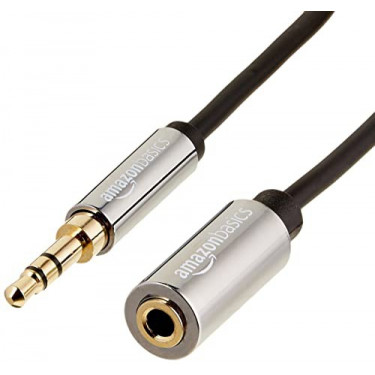 Amazon Basics 3.5mm Male to Female Stereo Audio Extension Adapter Cable - 6 Feet