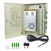 Ares Vision 18 Channel/Port 30 AMPS, 12V DC Power Supply Box, Individually Fused for CCTV, LED, and All 12v DC Devices.