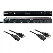 Furman M-8Dx Merit X Series 8 Outlet Power Conditioner & Surge Protector with LED Voltmeter & Dual Lights Plus  2  Hosa 18 Ga