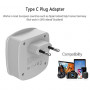 European Travel Plug Adapter, TESSAN US to Europe Plug Adaptor with 2 USB Charger 2 American Outlets, International Power Ada