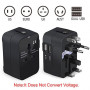 Travel Adapter, Universal All in One Worldwide Travel Adapter Power Converters Wall Charger AC Power Plug Adapter with Dual U