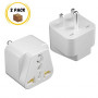 Bates- Universal to American Outlet Plug Adapter, 2 Pack, Canada Universal Travel Plug Adapter, 2 pc, UK to US Adapter, US Pl
