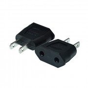 Socket Plug Adapter Europe EU Euro TO US Travel Charger AC Power Converter 2PCS Black 