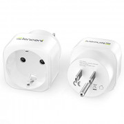 LENCENT 2 Pack Europe to US Plug Adapter, European to USA Adapter, American Outlet Plug Adapter, EU to US Adapter, Europe to 