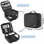 Cable Organizer Bag, Waterproof Travel Electronic Storage with Adjustable Divider, Shockproof Portable Double Layer Tech Bags