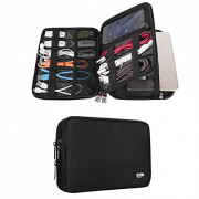 BUBM Double Layer Electronic Accessories Organizer, Travel Gadget Bag for Cables, USB Flash Drive, Plug and More, Perfect Siz
