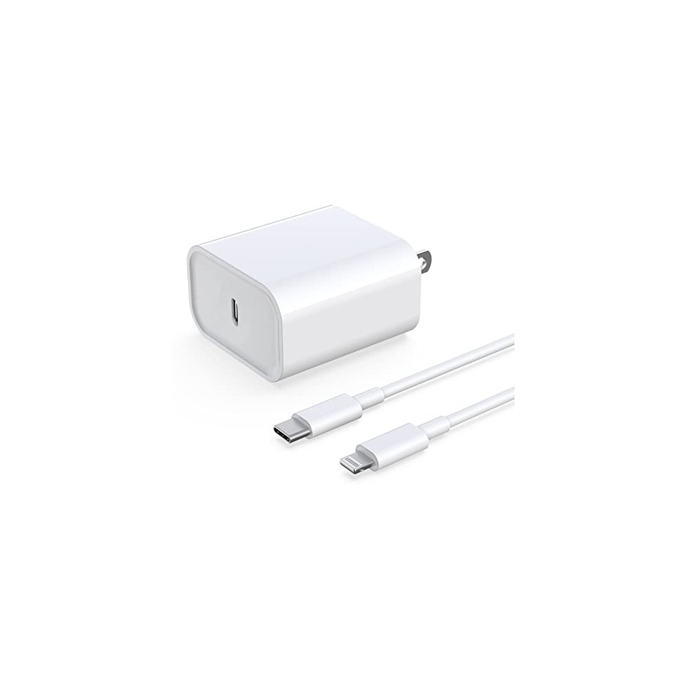 [Apple MFi Certified] iPhone Fast Charger, 20W USB C Power Delivery Wall Charger Plug with 6ft Type C to Lightning Cable Quic