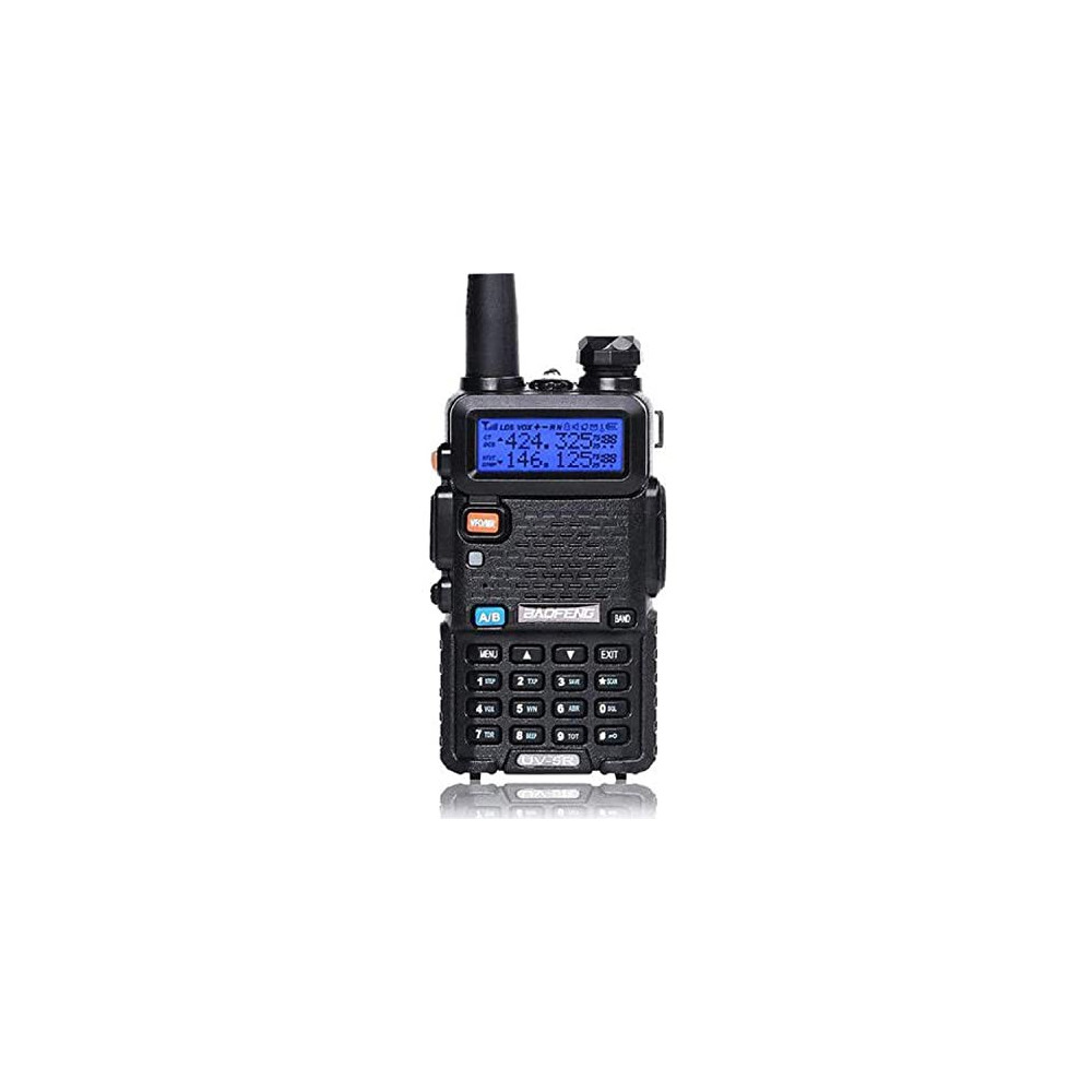 Baofeng UV-5R Two Way Radio Dual Band 144-148/420-450Mhz Walkie Talkie 1800mAh Li-ion Battery Black 