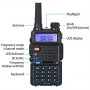 Baofeng UV-5R Two Way Radio Dual Band 144-148/420-450Mhz Walkie Talkie 1800mAh Li-ion Battery Black 