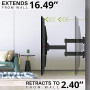 USX MOUNT Full Motion TV Wall Mount for Most 47-84 inch Flat Screen/LED/4K TV, TV Mount Bracket Dual Swivel Articulating Tilt