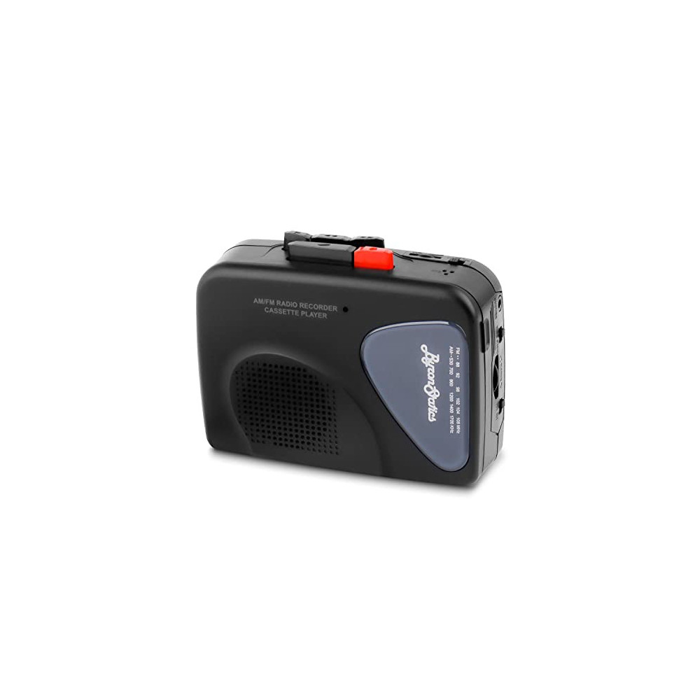 ByronStatics Portable Cassette Players Recorders FM AM Radio Walkman Tape Player Built In Mic External Speakers Manual Record
