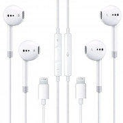 2 Pack Apple Earbuds Headphones Wired with Lightning Connector[Apple MFi Certified] iPhone Earphones Compatible with iPhone 1