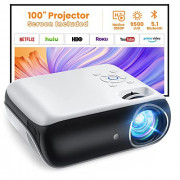 Projector, Native 1080P Bluetooth Projector with 100Screen, 9500L Portable Outdoor Movie Projector Compatible with Smartpho