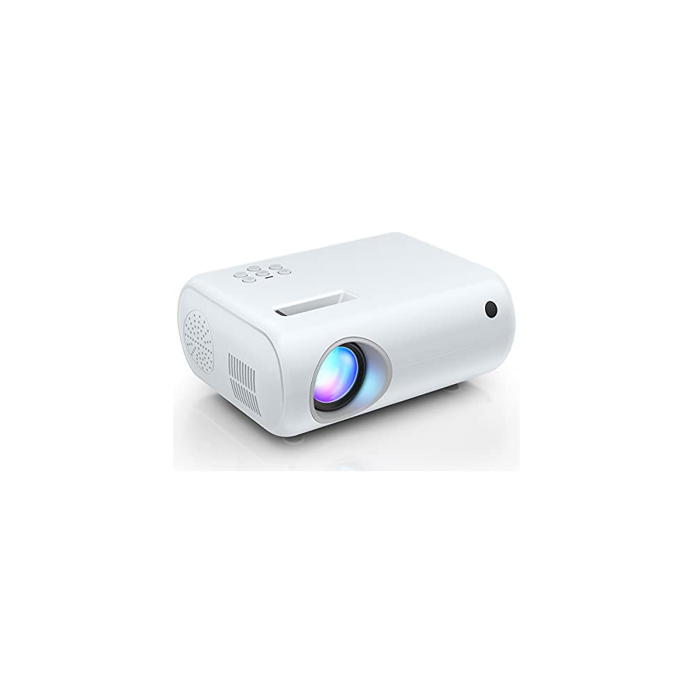 Mini Projector, CLOKOWE 2022 Upgraded Portable Projector with 7000 Lux and Full HD 1080P, Movie Projector Compatible with iOS