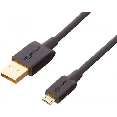 Amazon Basics USB 2.0 A-Male to Micro B Cable, 6 feet, Black