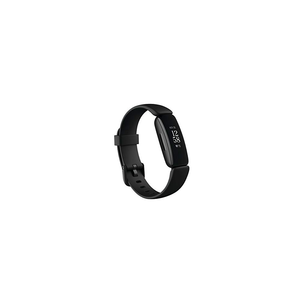 Fitbit Inspire 2 Health & Fitness Tracker with a Free 1-Year Fitbit Premium Trial, 24/7 Heart Rate, Black/Black, One Size  S 