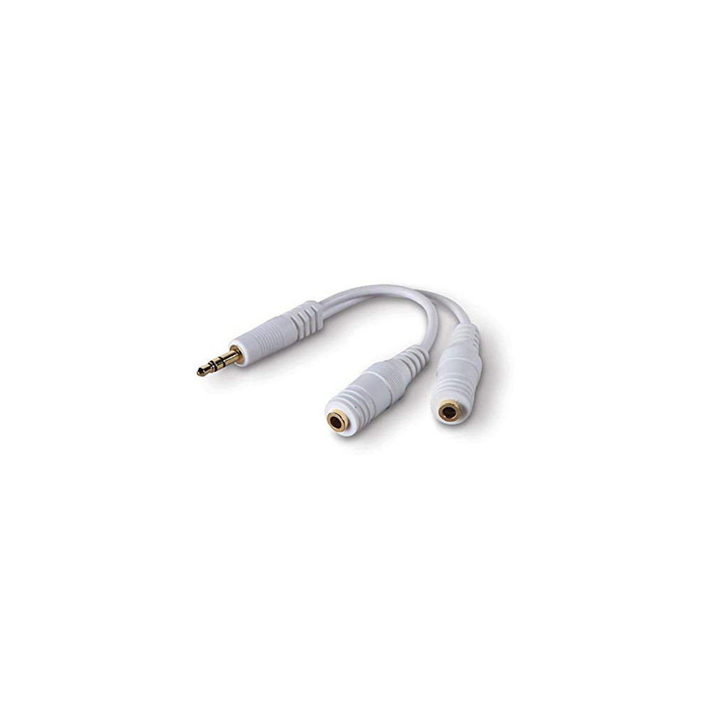 Belkin Speaker and Headphone Splitter, Standard, White