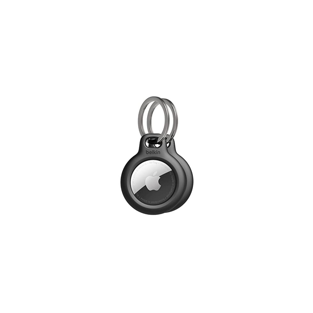 Belkin Apple AirTag Secure Holder with Key Ring - Durable Scratch Resistant Case With Open Face & Raised Edges - Protective A