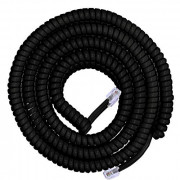 Power Gear Coiled Telephone Cord, 4 Feet Coiled, 25 Feet Uncoiled, Phone Cord works with All Corded Landline Phones, For Use 